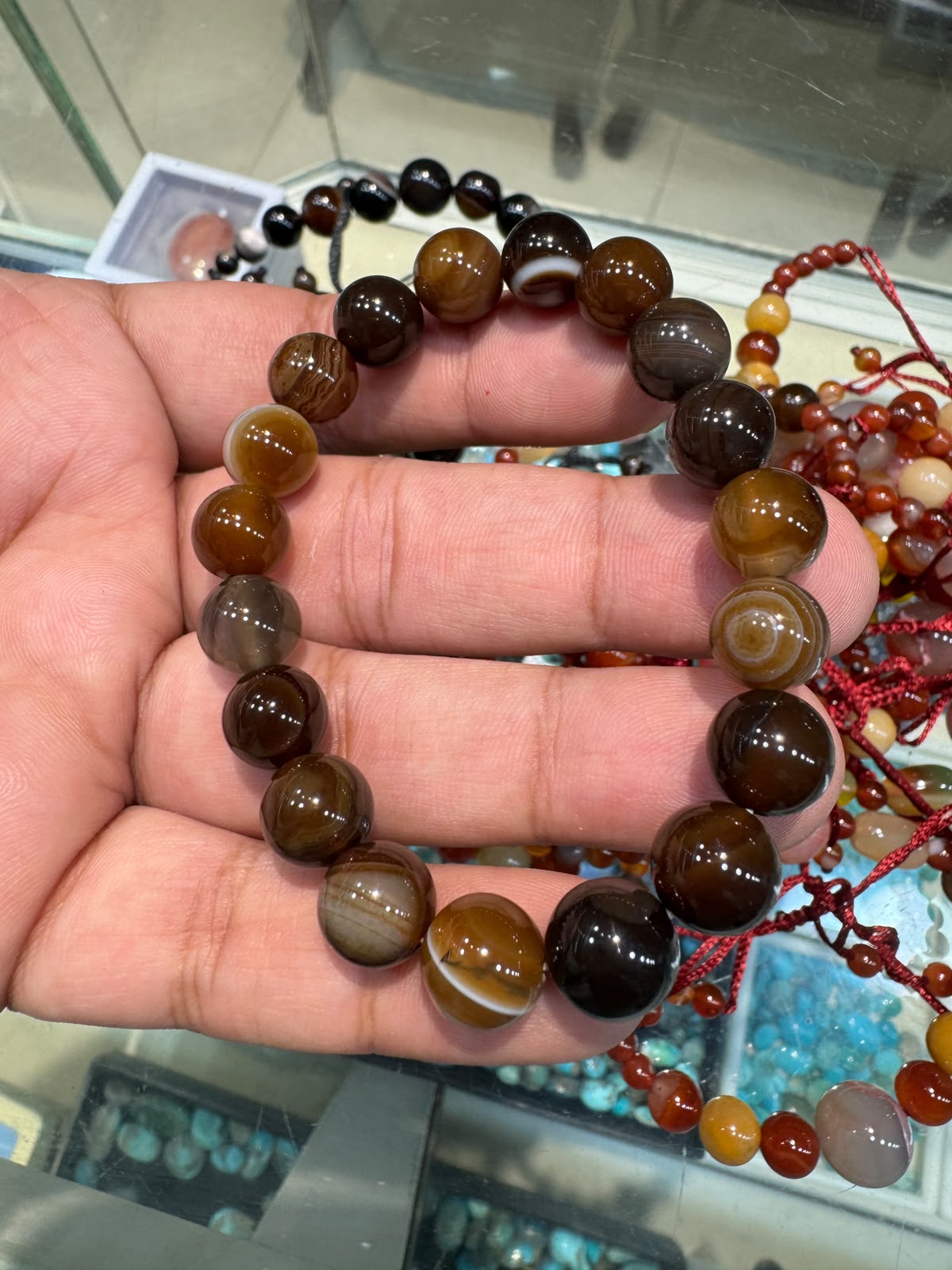 AAE PB 011 Processed Suleimani Aqeeq Stone's Bracelet.