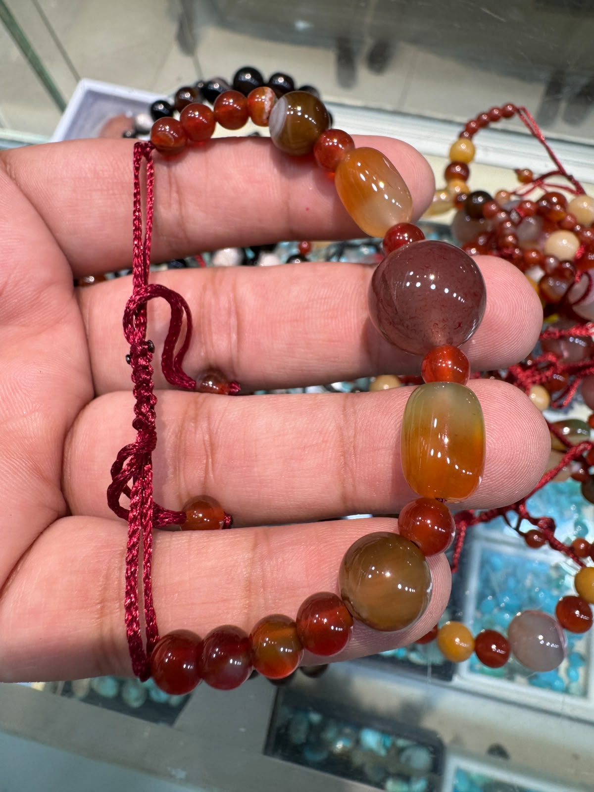 AAE PB 012 Processed Suleimani Aqeeq Stone's Bracelet.