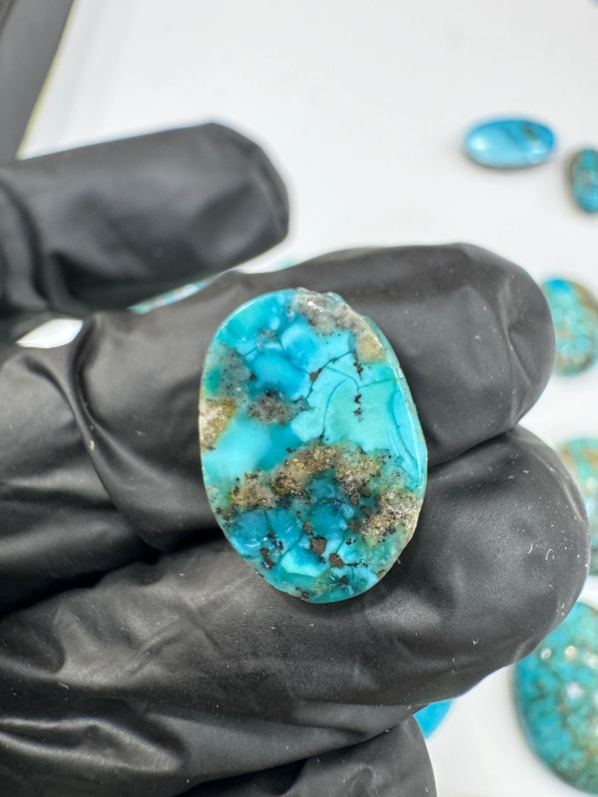AAE SF 018 Natural Shajri Feroza Stone – Original Turquoise Gemstone