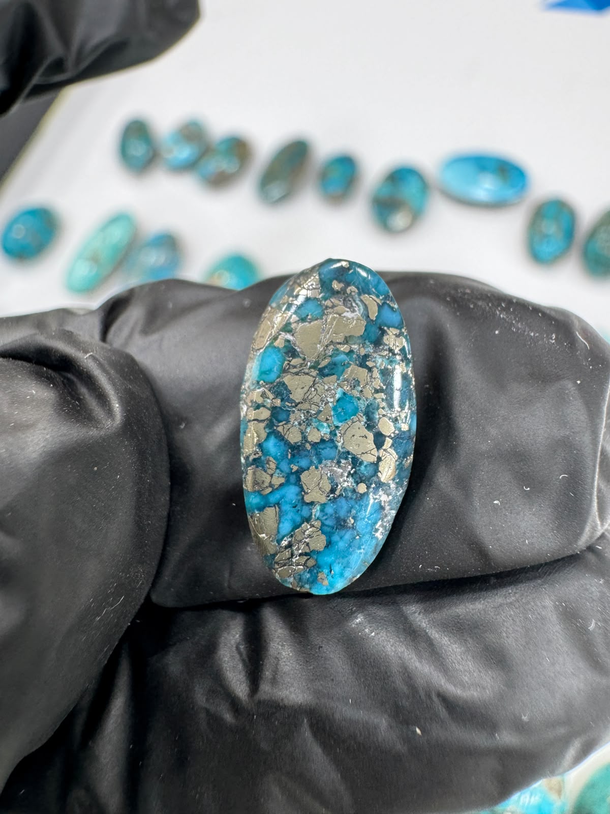 AAE SF 023 Natural Shajri Feroza Stone – Original Turquoise Gemstone