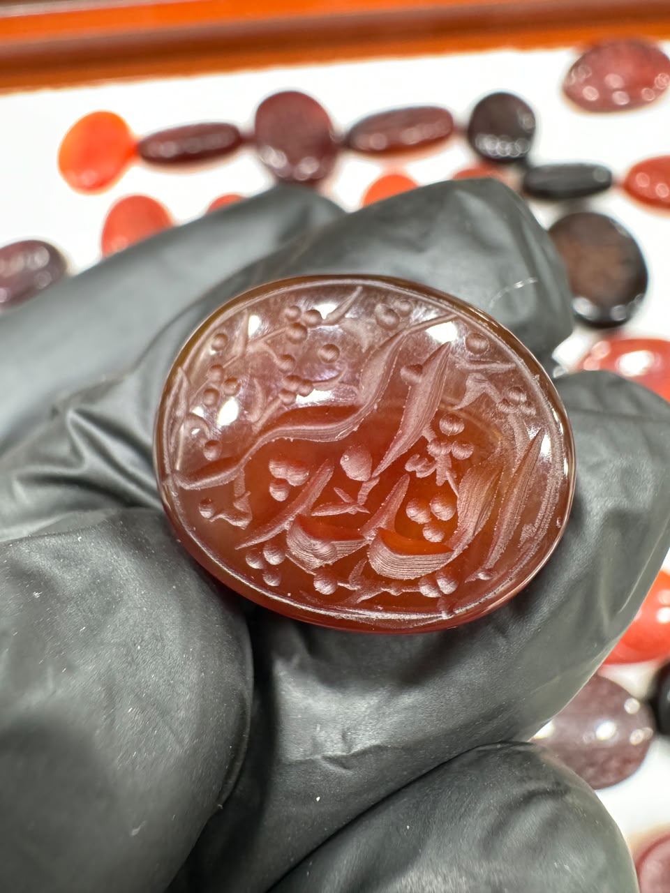 AAE AQ 026 Premium Natural Aqeeq Stone with Islamic Engraving