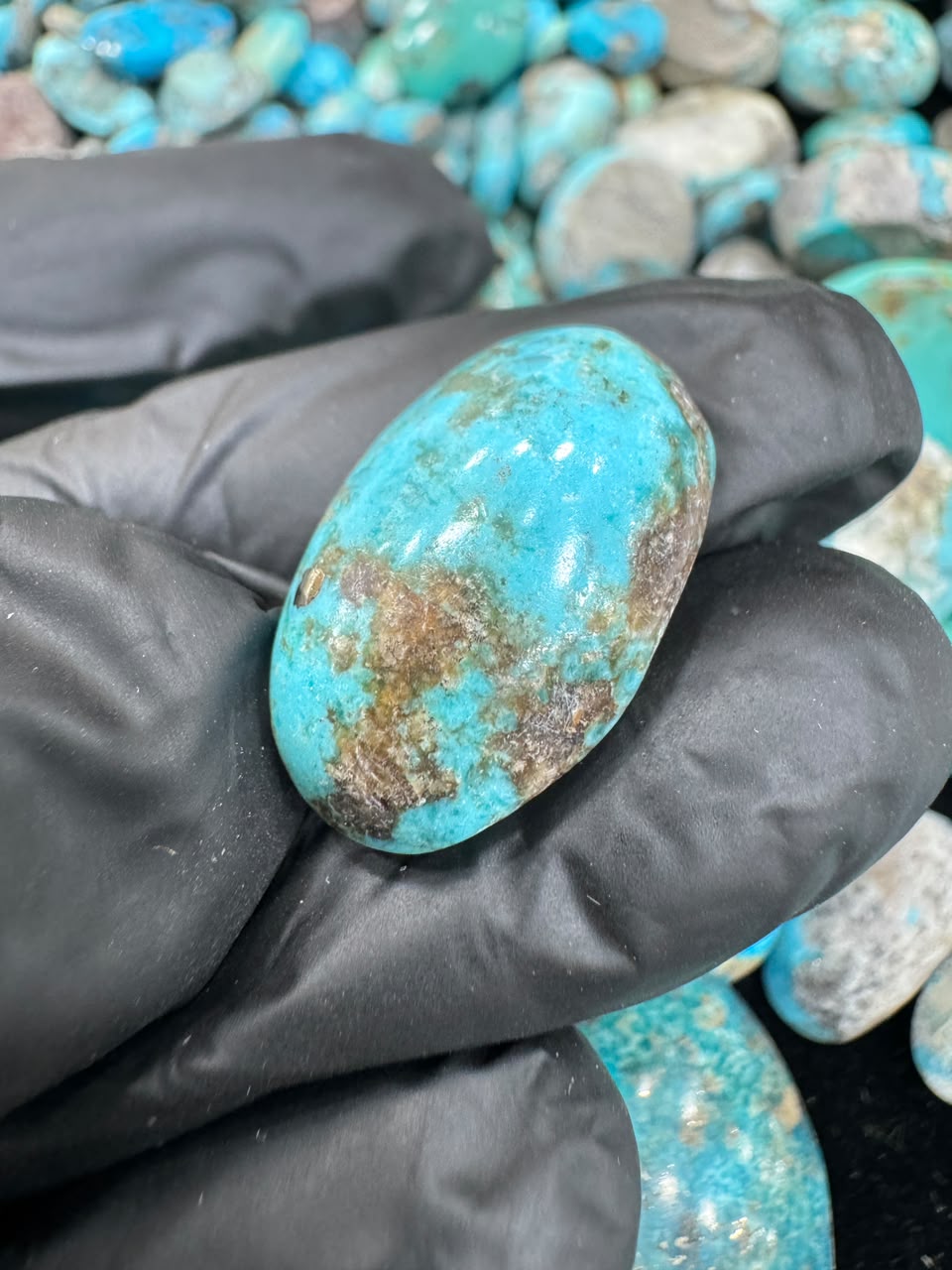 AAE SF 037 Natural Shajri Feroza Stone – Original Turquoise Gemstone