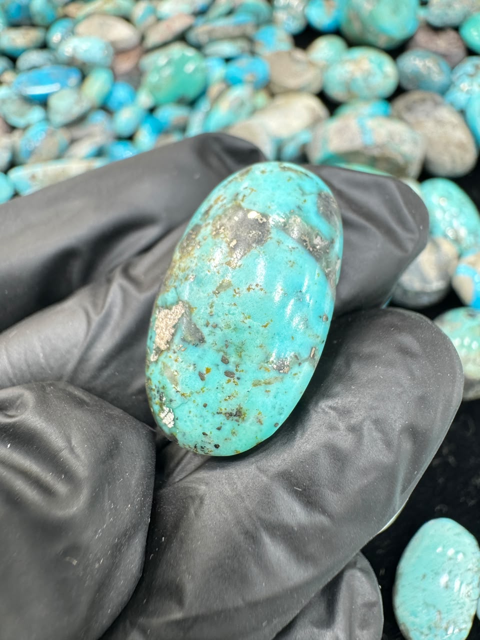 AAE SF 040 Natural Shajri Feroza Stone – Original Turquoise Gemstone