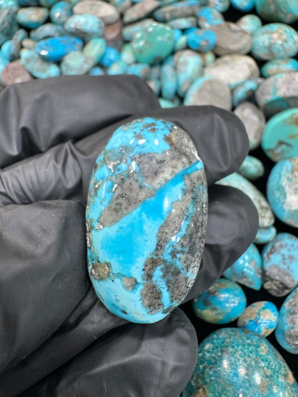 AAE SF 057 Natural Shajri Feroza Stone – Original Turquoise Gemstone