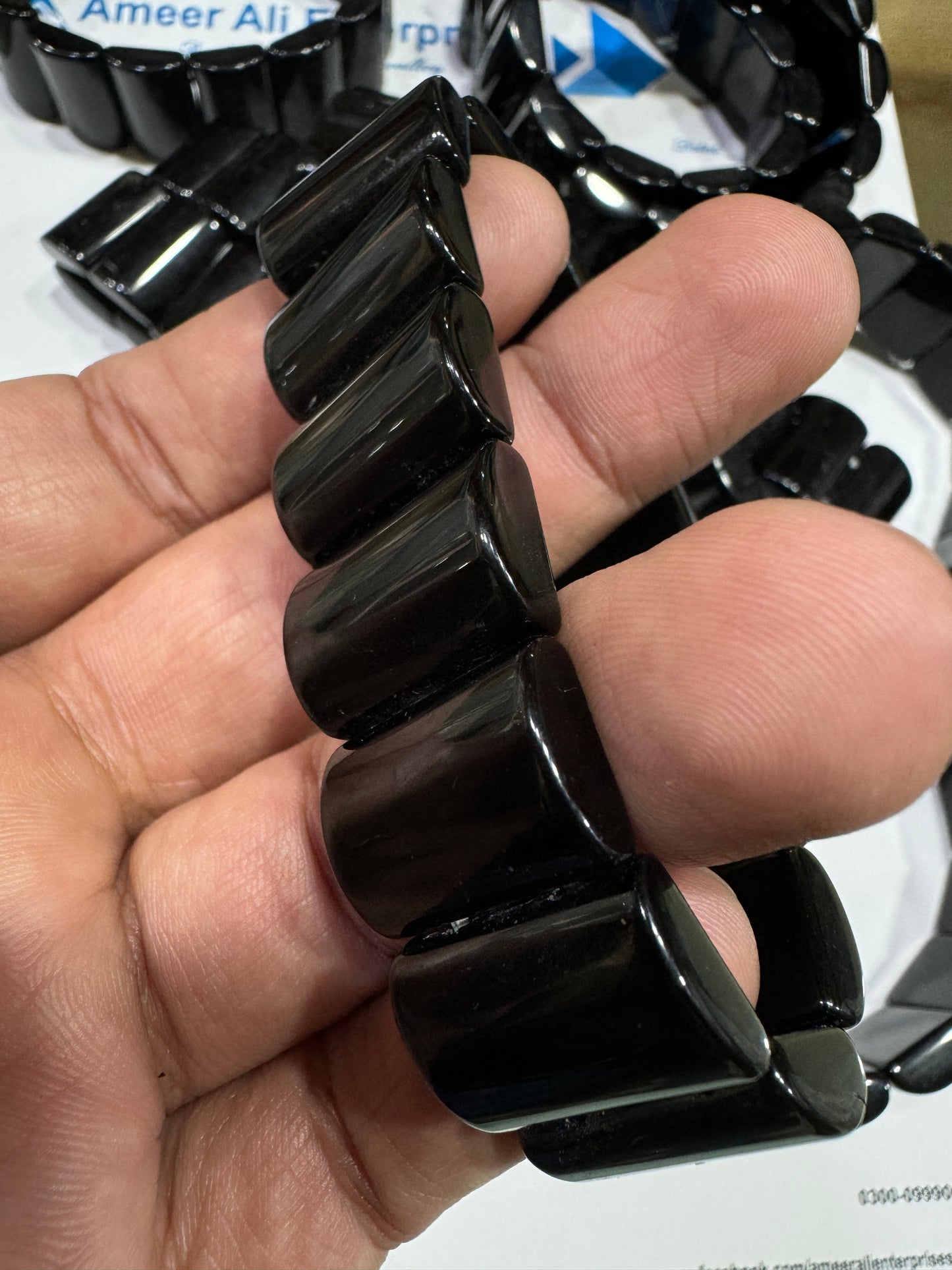 AAE PB 005 Black Aqeeq Bracelet