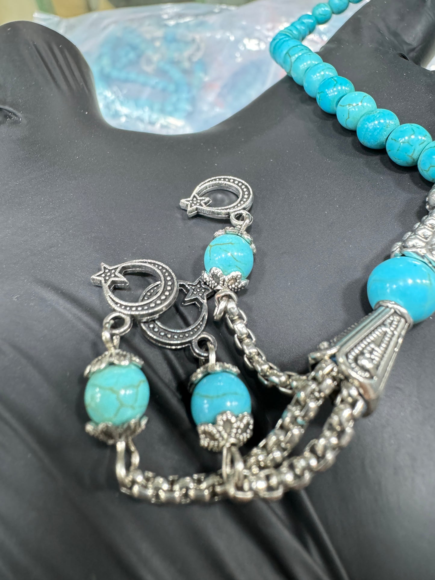 Premium 100 Beads Shajri Feroza Stone Tasbeeh