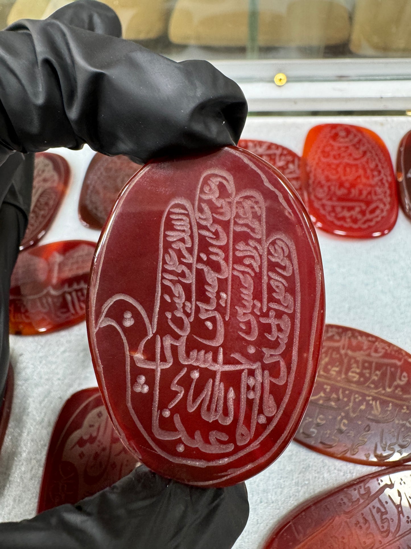 Premium Natural Aqeeq Stone with Islamic Engraving
