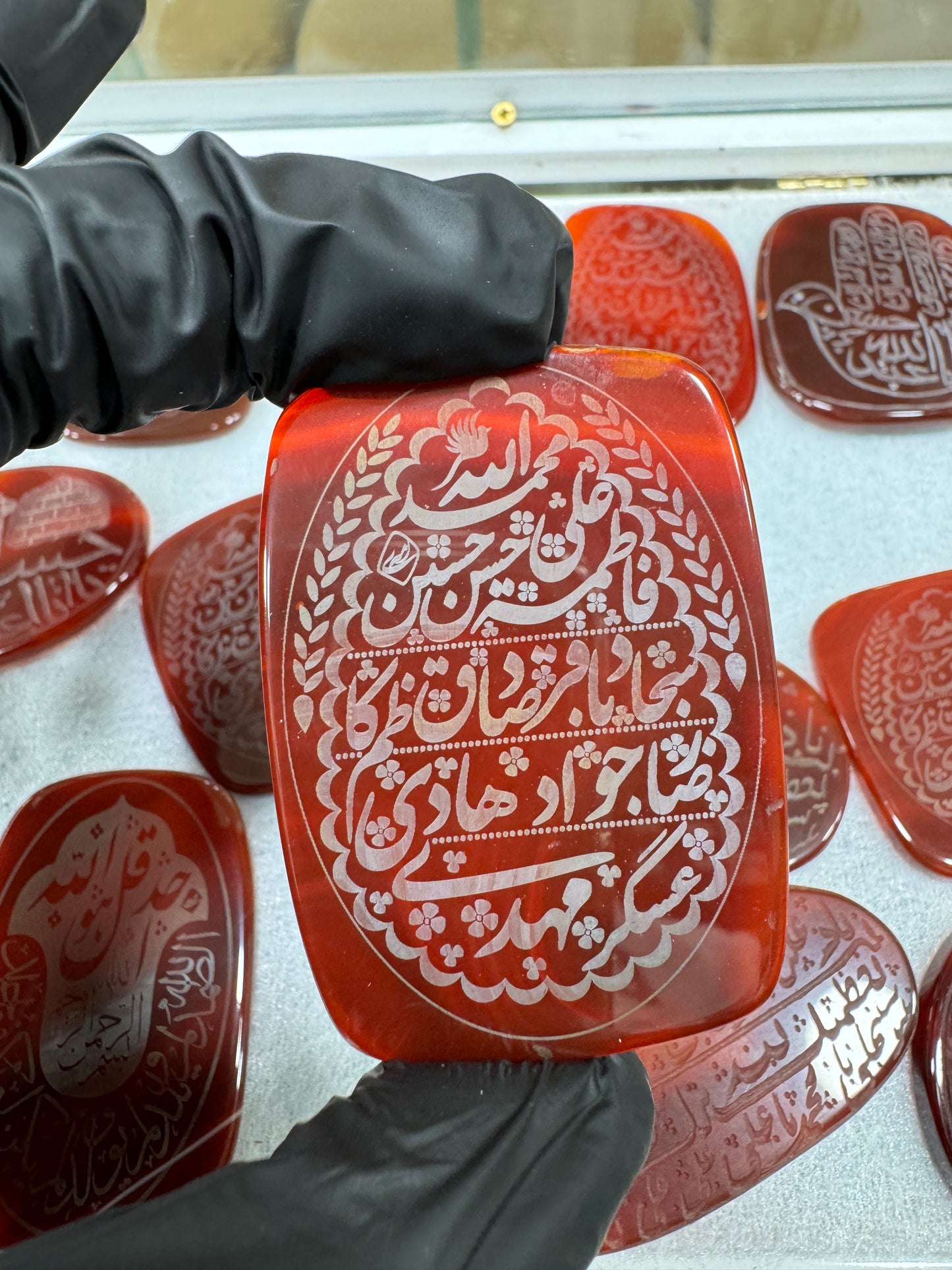 Premium Natural Aqeeq Stone with Islamic Engraving
