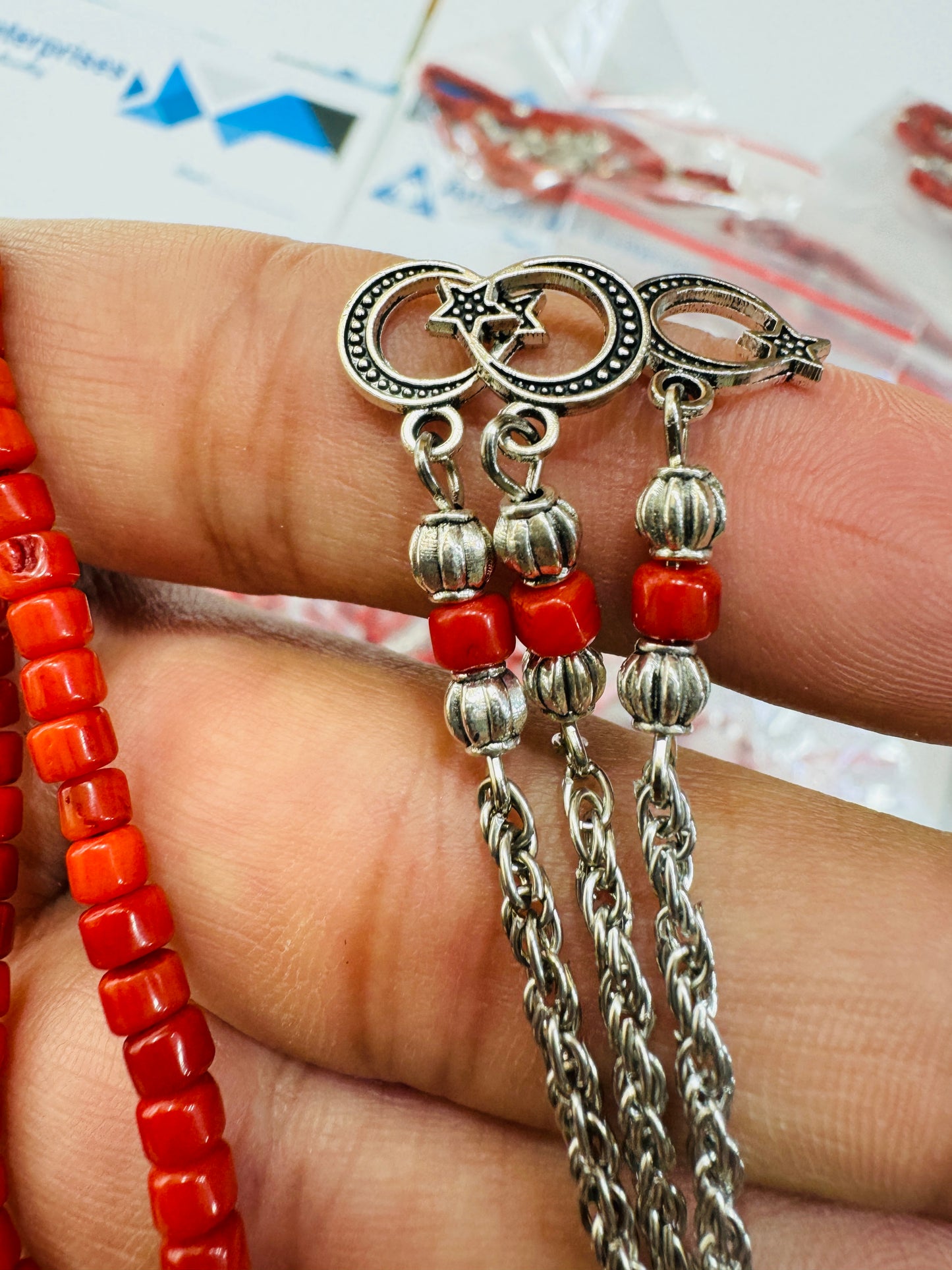 Coral Marjan Stones Tasbeeh