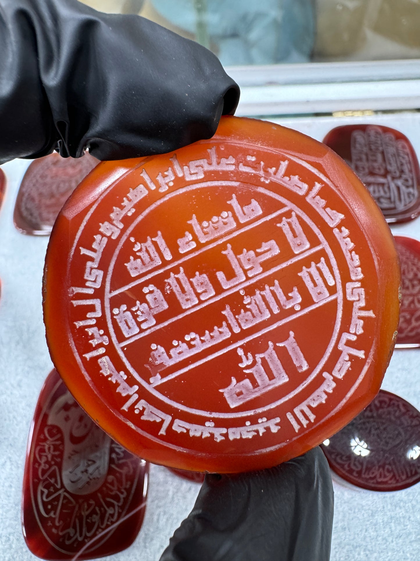 Premium Natural Aqeeq Stone with Islamic Engraving