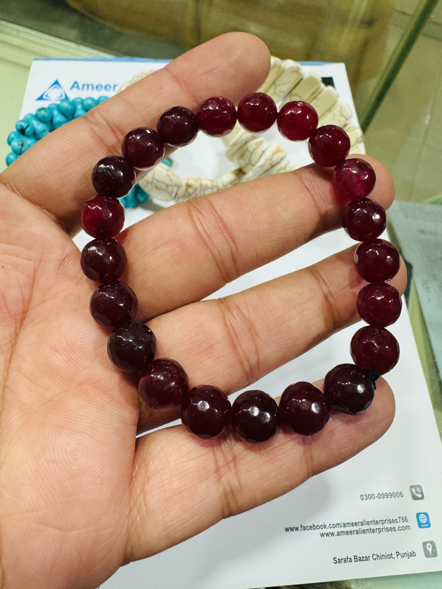 AAE PB 004 Red Onyx Bracelet