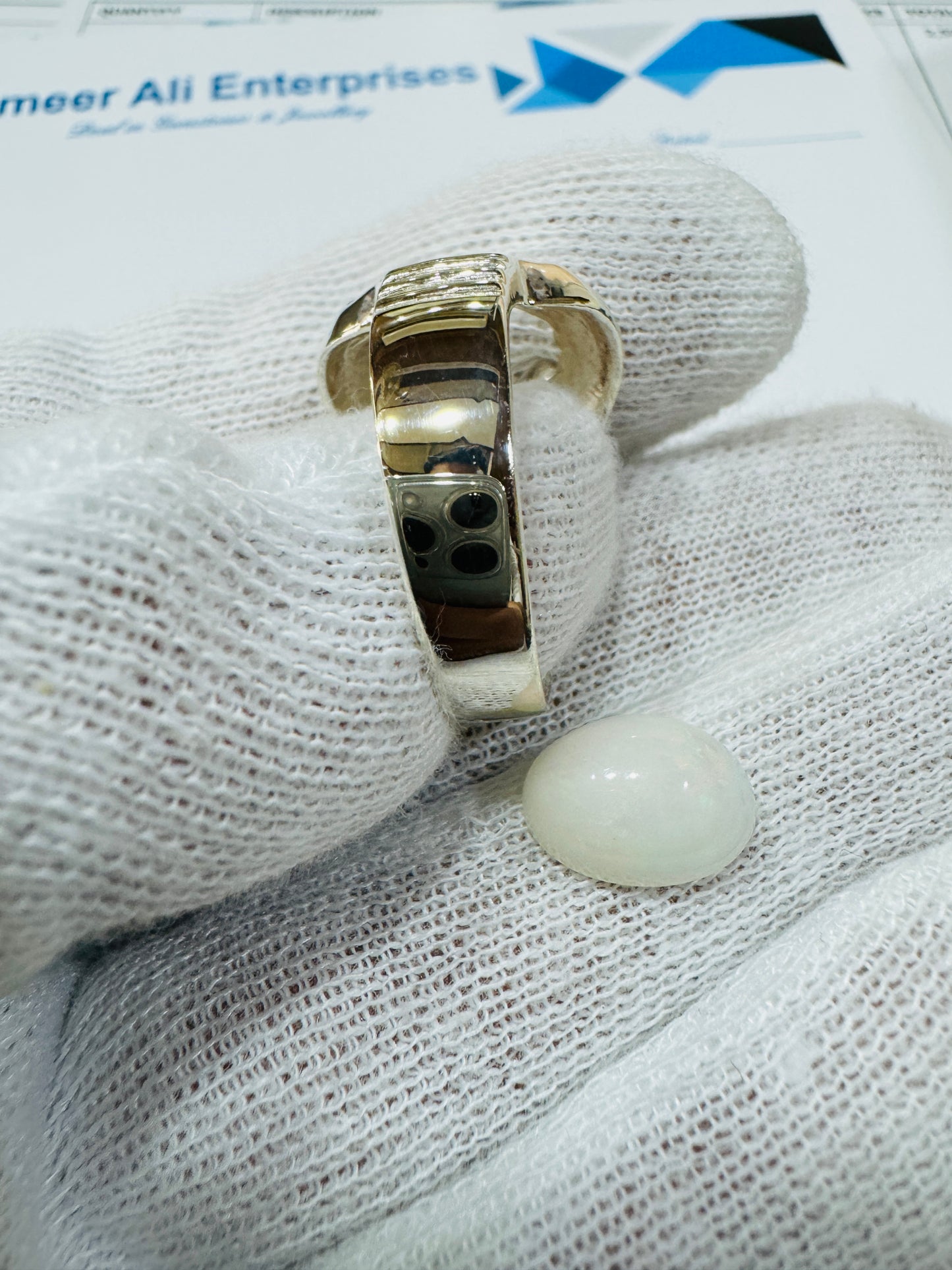 AAE 5301, Ehopian Opal Stone Chandi Ring