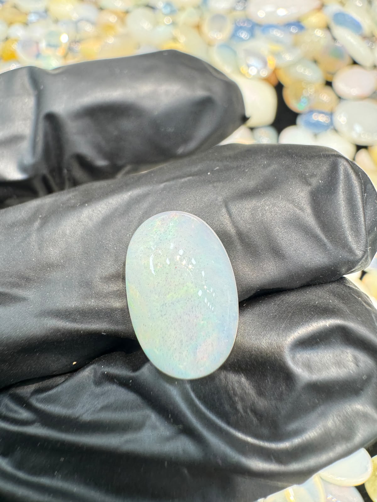 White Ethiopian Opal Stone WO 010 3.55 Carat