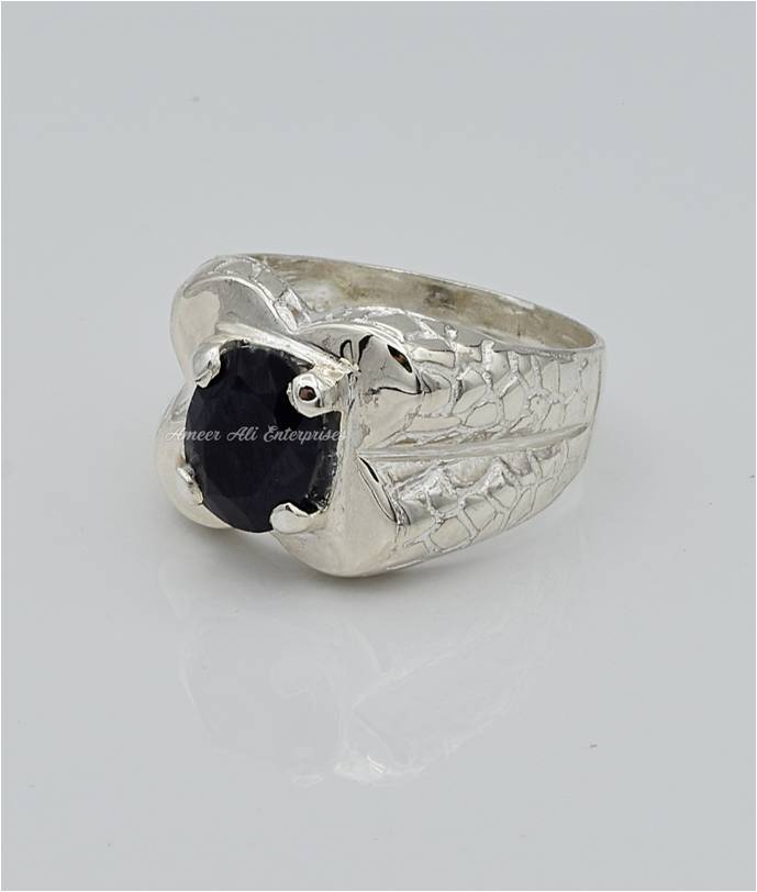 AAE 6652 Chandi Ring 925, Stone: Neelam