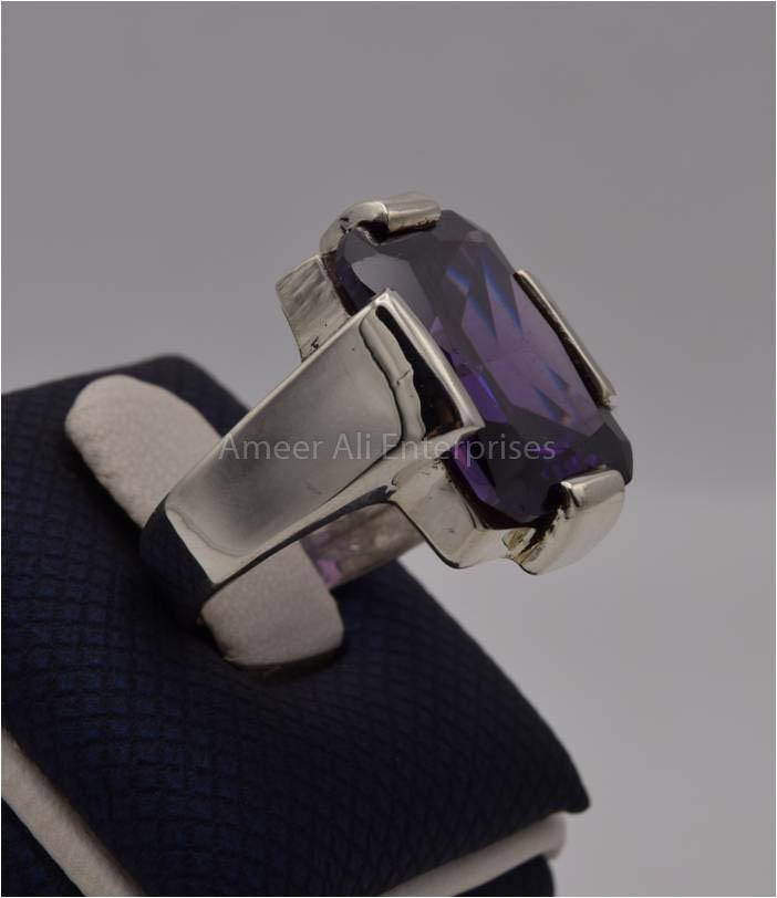 AAE 1804 Chandi Ring 925, Stone: Zircon - AmeerAliEnterprises