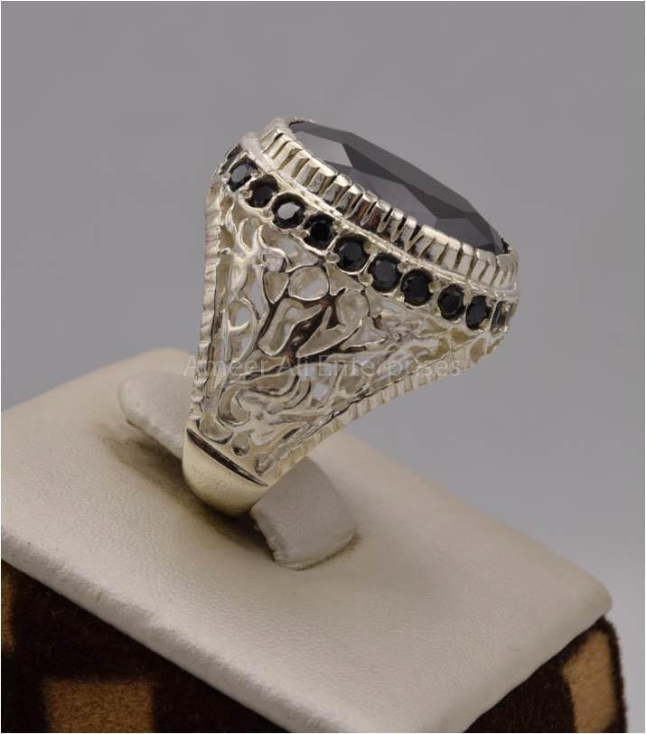 AAE 2482 Chandi Ring 925, Stone: Zircon - AmeerAliEnterprises