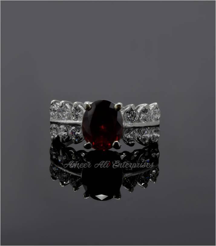 AAE 6115 Chandi Ring 925, Stone: Zircon - AmeerAliEnterprises