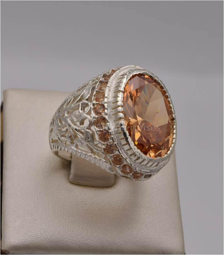 AAE 2481 Chandi Ring 925, Stone: Zircon - AmeerAliEnterprises
