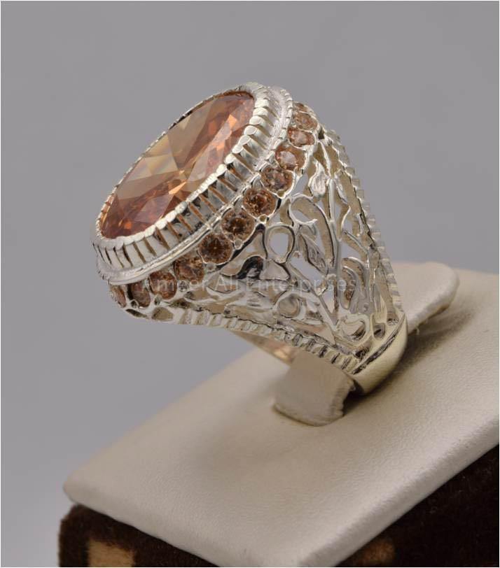 AAE 2481 Chandi Ring 925, Stone: Zircon - AmeerAliEnterprises
