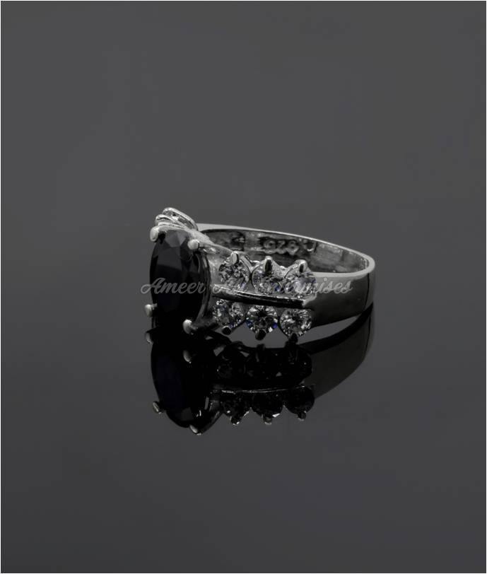 AAE 6116 Chandi Ring 925, Stone: Zircon - AmeerAliEnterprises