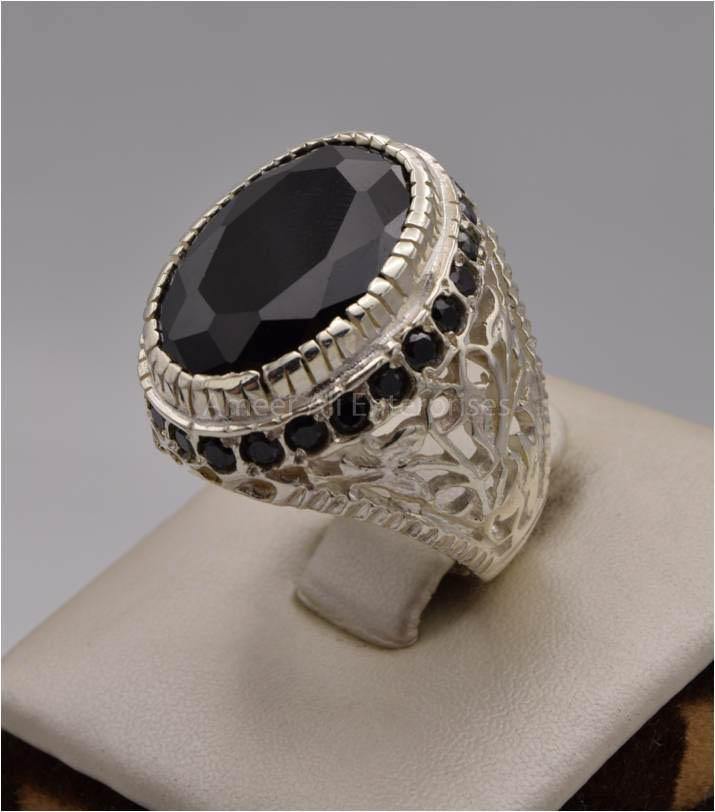 AAE 2482 Chandi Ring 925, Stone: Zircon - AmeerAliEnterprises