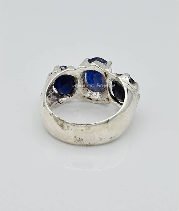 AAE 6657 Chandi Ring 925, Stone: Neelam