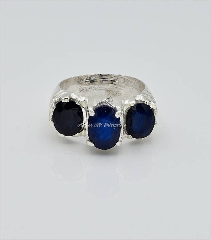 AAE 6657 Chandi Ring 925, Stone: Neelam