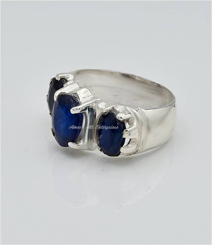 AAE 6657 Chandi Ring 925, Stone: Neelam