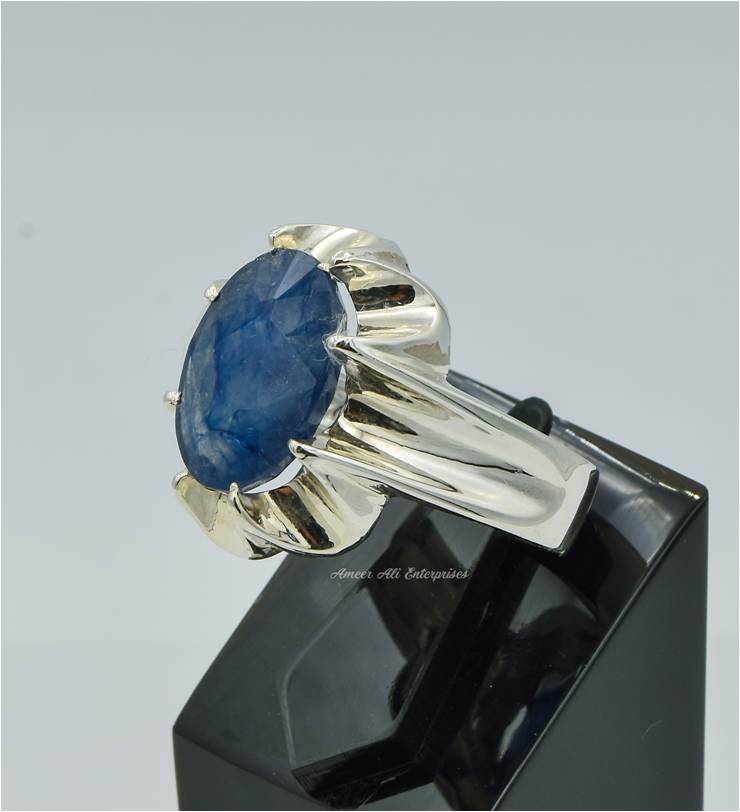 AAE 6254 Chandi Ring 925, Stone: Neelam