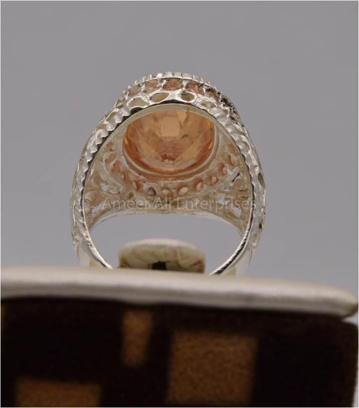 AAE 2481 Chandi Ring 925, Stone: Zircon - AmeerAliEnterprises