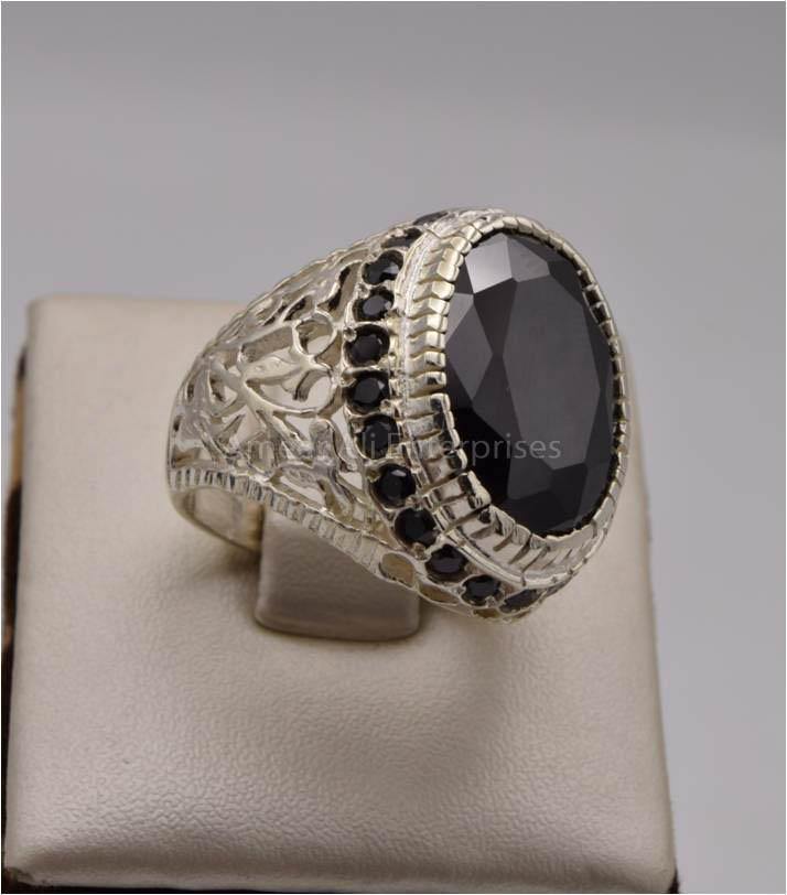 AAE 2482 Chandi Ring 925, Stone: Zircon - AmeerAliEnterprises