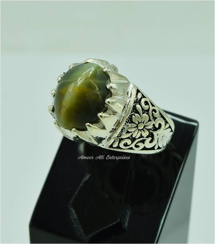 AAE 6550 Chandi Ring 925, Stone: Cat's Eye