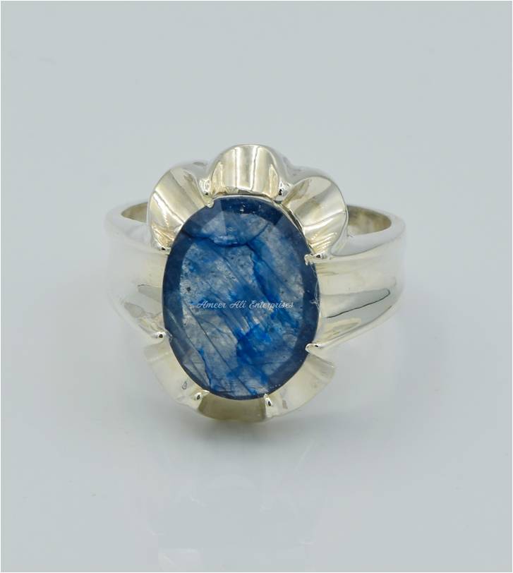 AAE 6254 Chandi Ring 925, Stone: Neelam