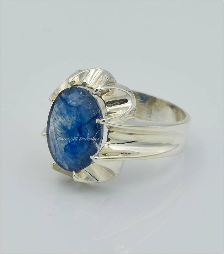AAE 6254 Chandi Ring 925, Stone: Neelam