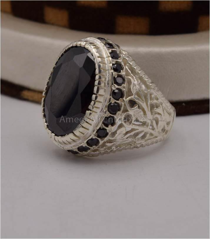 AAE 2482 Chandi Ring 925, Stone: Zircon - AmeerAliEnterprises