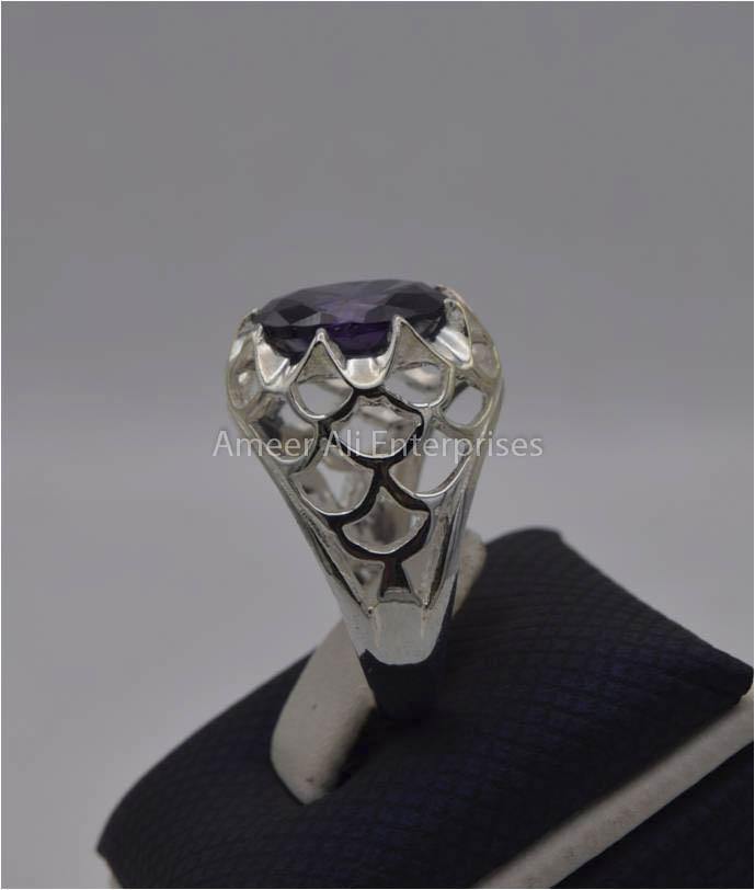 AAE 2244 Chandi Ring 925, Stone: Zircon - AmeerAliEnterprises
