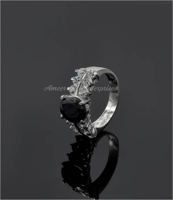 AAE 6116 Chandi Ring 925, Stone: Zircon - AmeerAliEnterprises