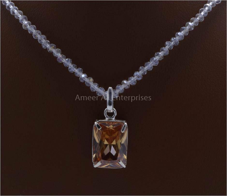 AAE 5891 Chandi Set 925, Stone: Zircon - AmeerAliEnterprises