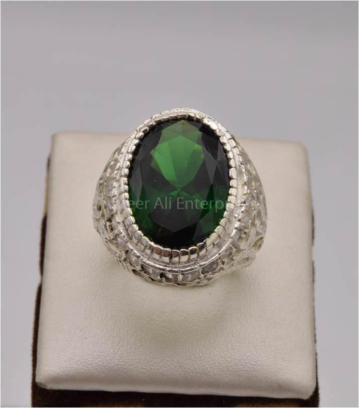 AAE 7523 Chandi Ring 925, Stone: Zircon - AmeerAliEnterprises