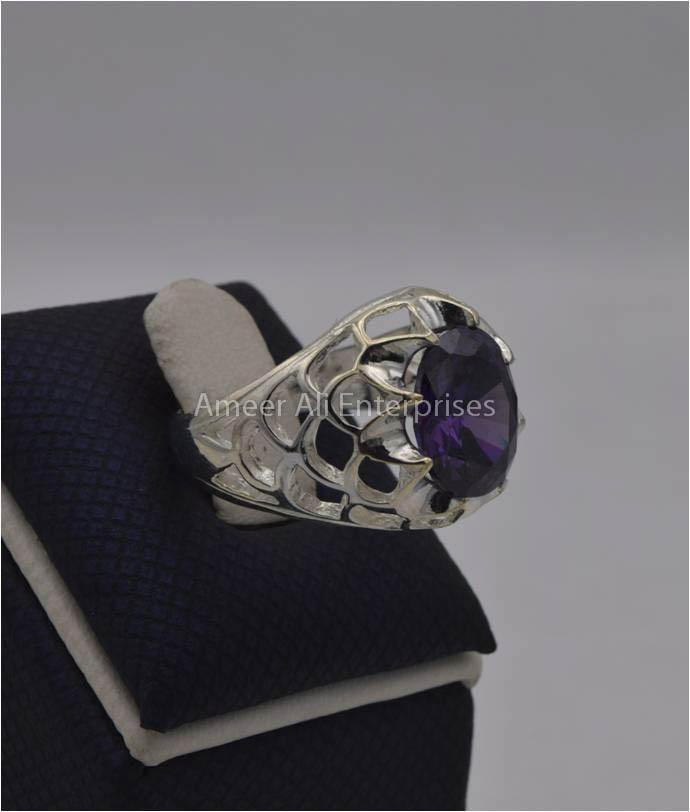 AAE 2244 Chandi Ring 925, Stone: Zircon - AmeerAliEnterprises
