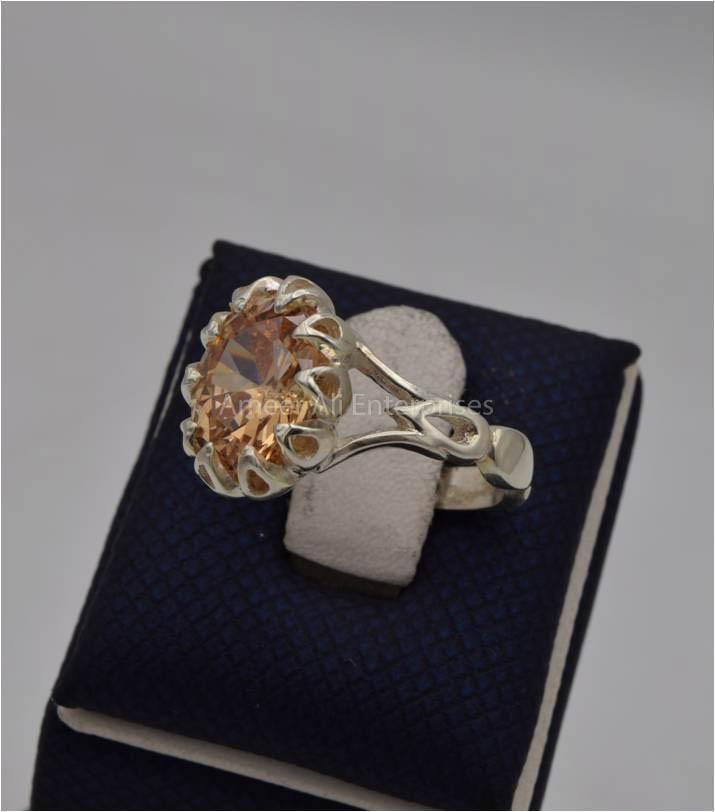 AAE 5631 Chandi Ring 925, Stone: Zircon - AmeerAliEnterprises