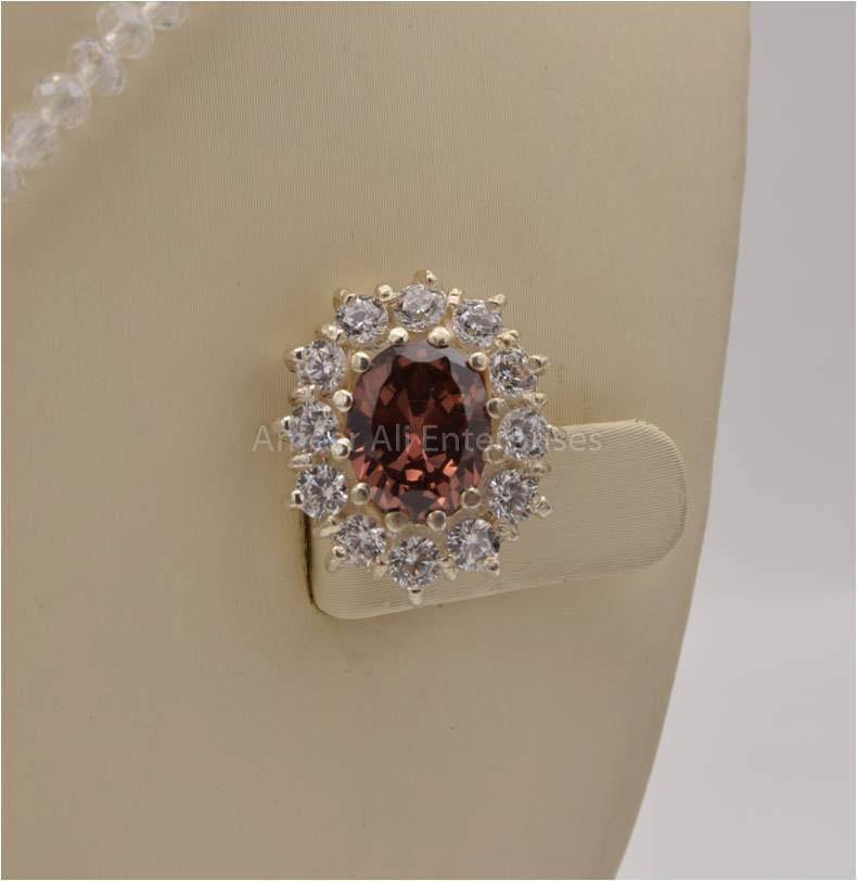 AAE 2499 Chandi Set 925, Stone: Zircon - AmeerAliEnterprises