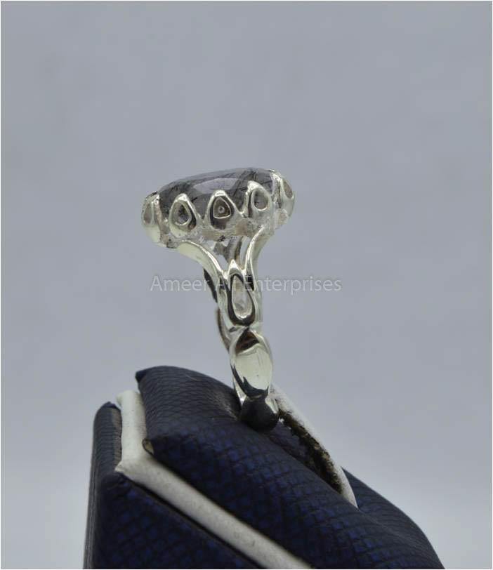 AAE 5817 Chandi Ring 925, Stone: Moh e Najaf - AmeerAliEnterprises