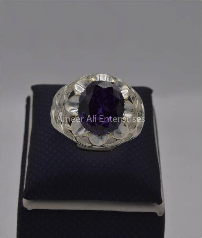 AAE 2244 Chandi Ring 925, Stone: Zircon - AmeerAliEnterprises