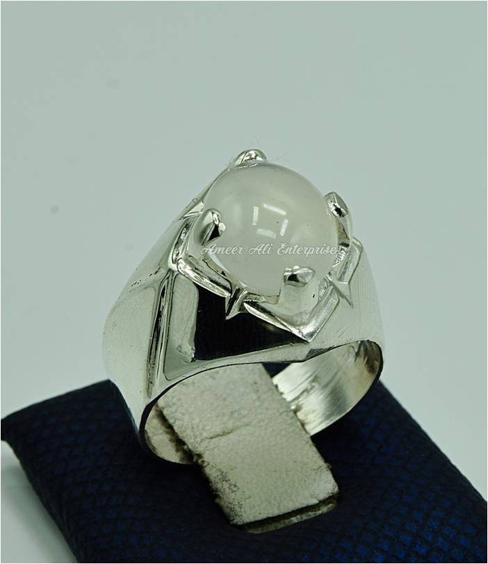 AAE 6868 Chandi Ring 925, Stone: Dur e Najaf