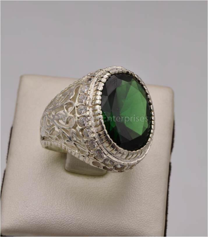 AAE 7523 Chandi Ring 925, Stone: Zircon - AmeerAliEnterprises