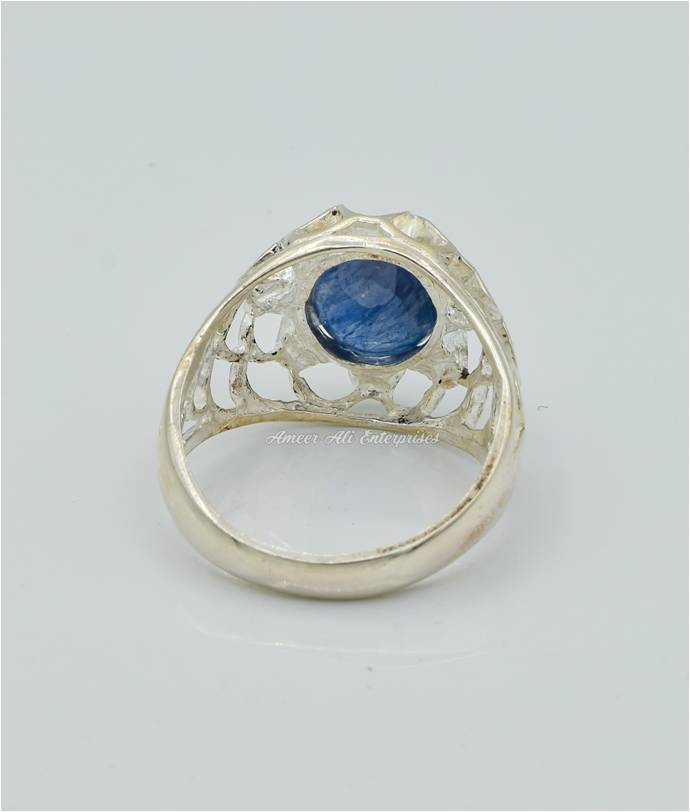 AAE 6298 Chandi Ring 925, Stone: Neelam