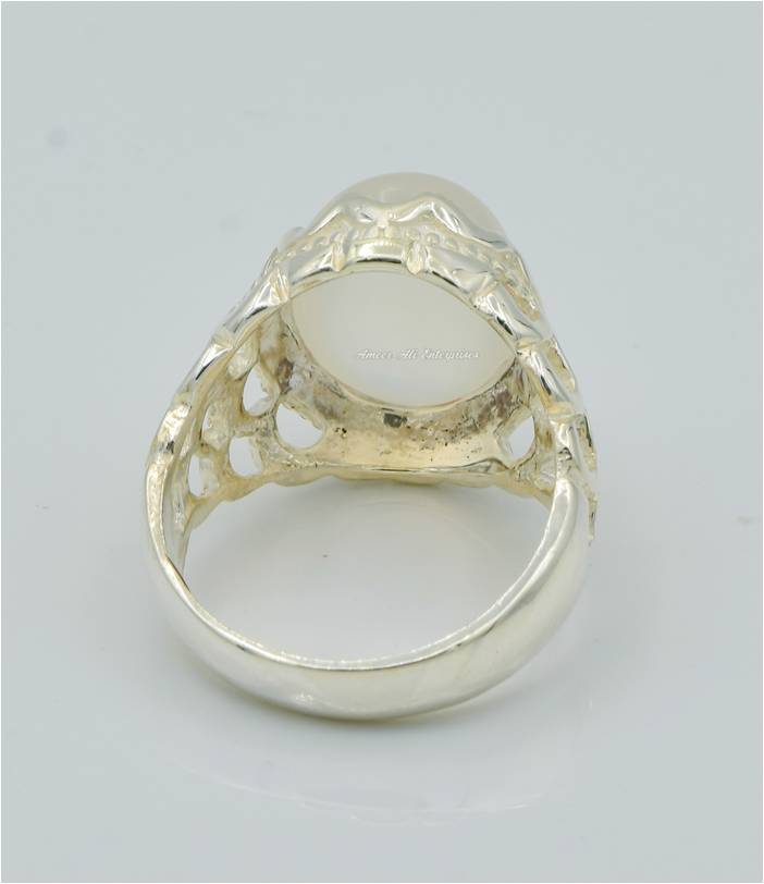 AAE 6257 Chandi Ring 925, Stone: Dur e Najaf