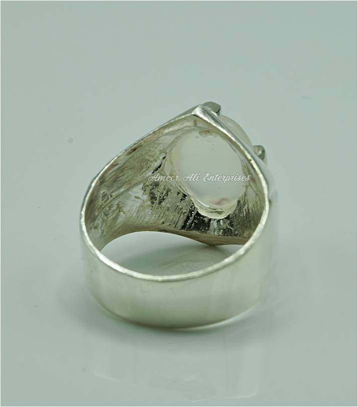 AAE 6868 Chandi Ring 925, Stone: Dur e Najaf