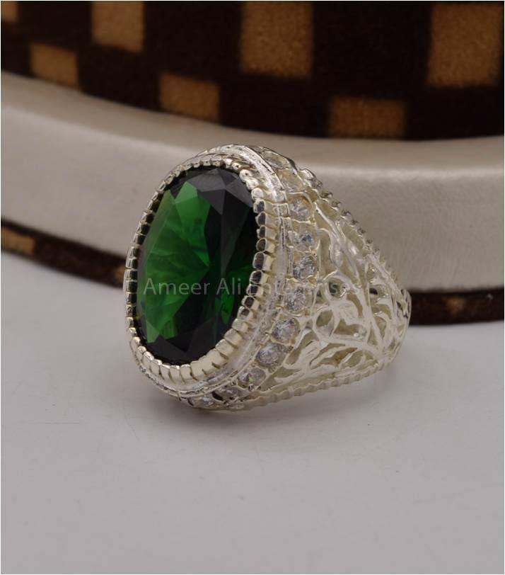 AAE 7523 Chandi Ring 925, Stone: Zircon - AmeerAliEnterprises